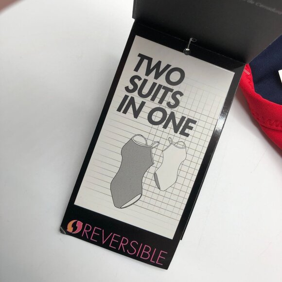 TYR Womens Guard Reversible Diamondfit Bikini Top UPF 50 Red Blue XS - Picture 6 of 9